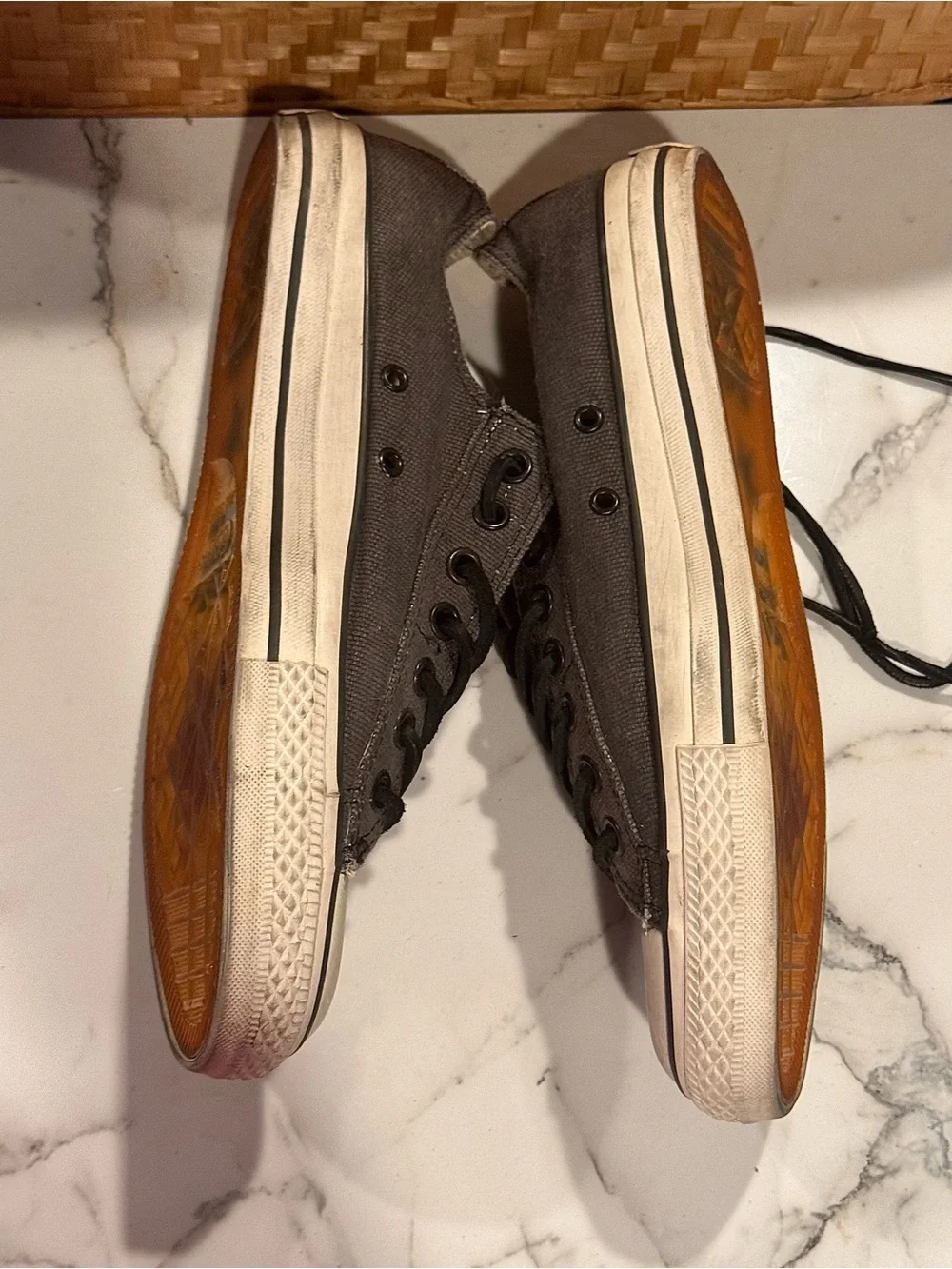 SOLD‼️Converse x John Varvatos Low-Top Canvas Sneakers Charcoal Gray 142950C - Picture 6 of 9